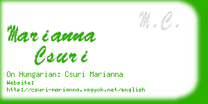 marianna csuri business card